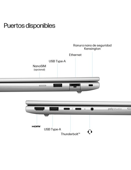 HP EliteBook 6 G1i 14 inch Notebook AI PC Wolf Pro Security Edition Intel Core Ultra 5 225U Portátil 35,6 cm (14") WUXGA 16 GB