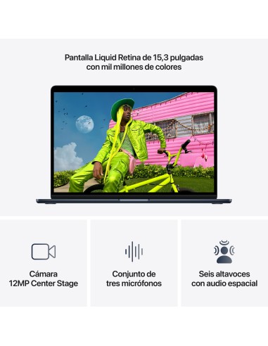 Apple MacBook Air 15" M5 chip 10‑core CPU 10‑core GPU, 24GB, 1TB SSD - Medianoche