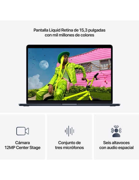 Apple MacBook Air 15" M5 chip 10‑core CPU 10‑core GPU, 24GB, 1TB SSD - Medianoche