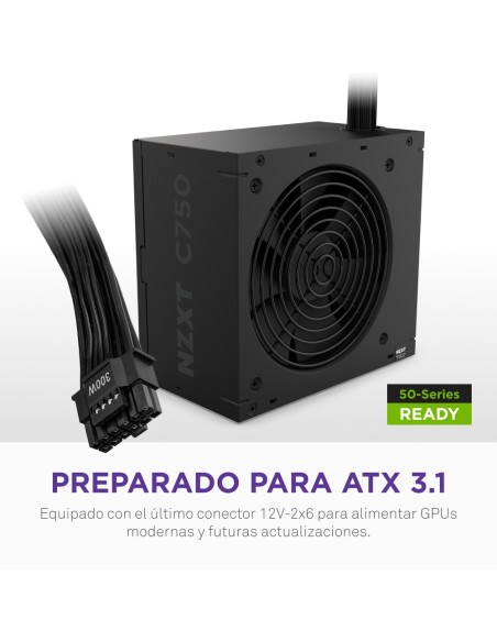 NZXT C750 Bronze unidad de fuente de alimentación 750 W 24-pin ATX ATX Negro