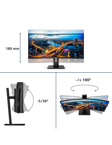 Philips B Line 345B1C 00 pantalla para PC 86,4 cm (34") 3440 x 1440 Pixeles Quad HD LCD Negro