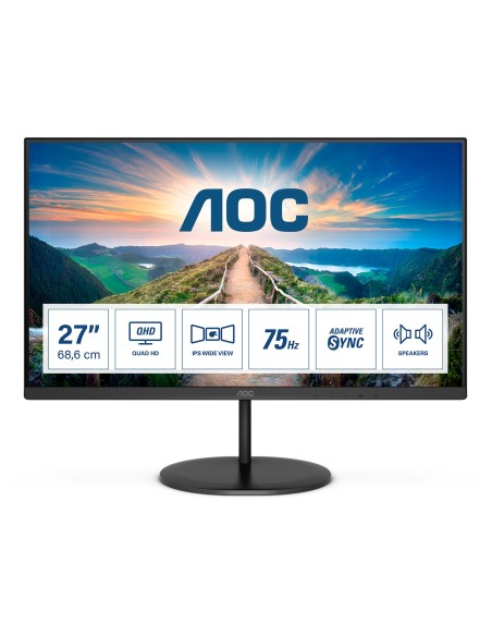 AOC V4 Q27V4EA pantalla para PC 68,6 cm (27") 2560 x 1440 Pixeles 2K Ultra HD LED Negro