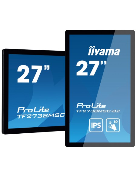 iiyama ProLite TF2738MSC-B2 pantalla para PC 68,6 cm (27") 1920 x 1080 Pixeles Full HD LED Pantalla táctil Multi-usuario Negro