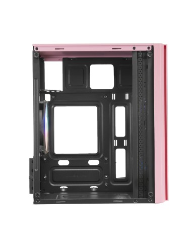 Mars Gaming MC300P Rosa, Caja PC Micro ATX, Cristal Templado, Frontal MESH, 3xVentilador FRGB