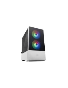 Mars Gaming MCZW, Caja PC Compacta Premium, MicroATX, Panel+Frontal Mesh, Blanco