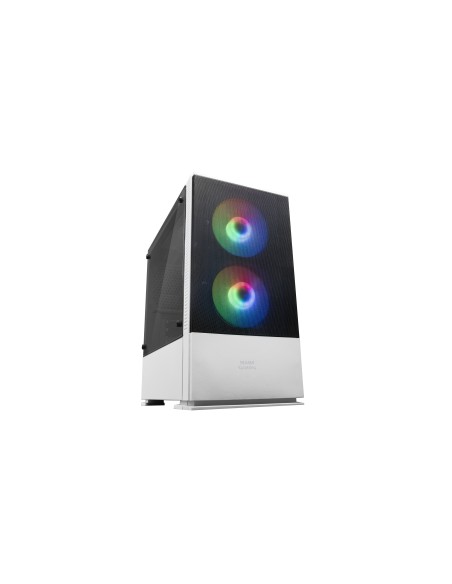 Mars Gaming MCZW, Caja PC Compacta Premium, MicroATX, Panel+Frontal Mesh, Blanco