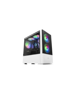 Mars Gaming MCZW, Caja PC Compacta Premium, MicroATX, Panel+Frontal Mesh, Blanco 2