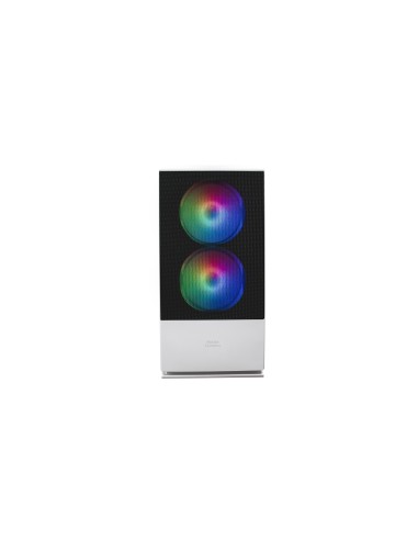 Mars Gaming MCZW, Caja PC Compacta Premium, MicroATX, Panel+Frontal Mesh, Blanco