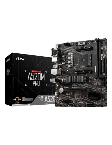 MSI A520M PRO placa base AMD A520 Zócalo AM4 micro ATX