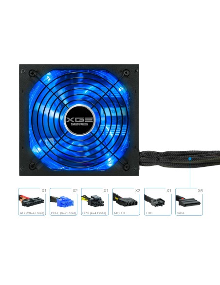 TooQ TQXGEII-700SAP unidad de fuente de alimentación 700 W 20+4 pin ATX ATX Negro