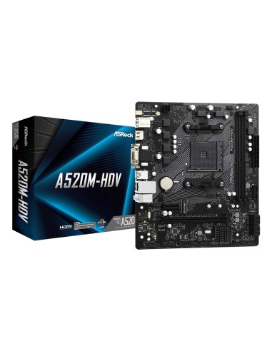 Asrock A520M-HDV AMD A520 Zócalo AM4 micro ATX