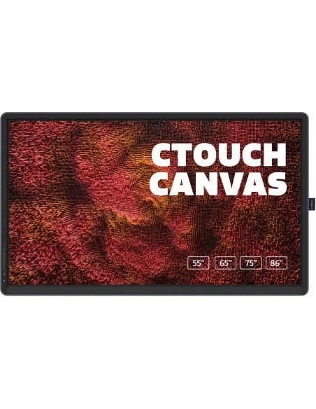 CTOUCH Canvas pizarra blanca interactiva 190,5 cm (75") 3840 x 2160 Pixeles Pantalla táctil Negro