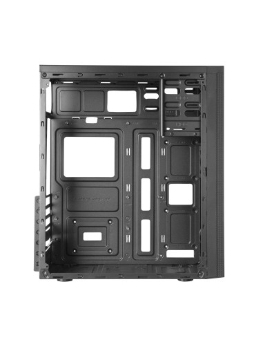 Tacens 2FERROX, Caja PC Semitorre ATX, Ventilador Lateral 12cm, Rejilla Frontal, Acero, Negro