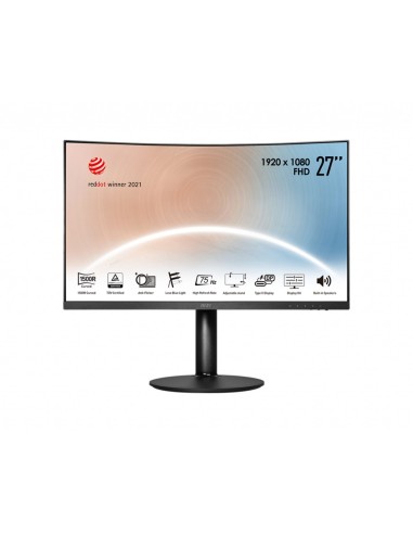 MSI Modern MD271CP pantalla para PC 68,6 cm (27") 1920 x 1080 Pixeles Full HD Negro
