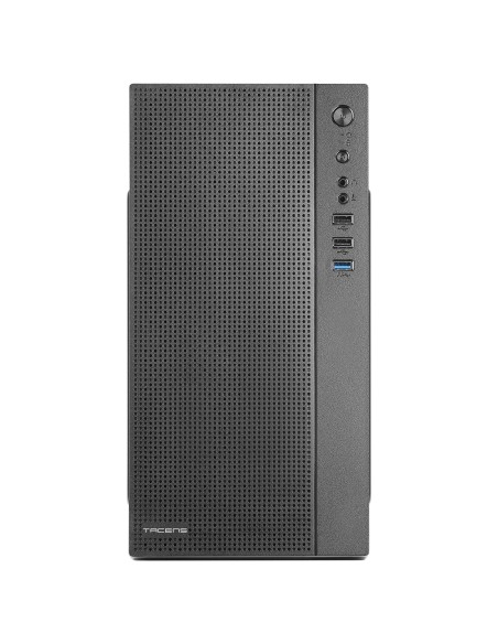 Tacens Anima AC5, Caja Ordenador Compacta Micro ATX, Frontal Malla Refrigeración, USB 3.0, Negro