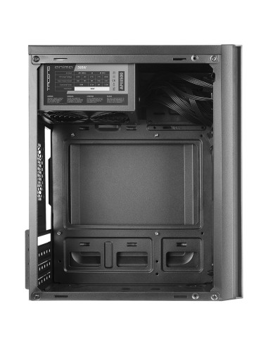 Tacens Anima AC6500, Caja Ordenador Compacta Micro ATX, Frontal Malla Refrigeración, Fuente Alimentación 500W, USB 3.0, Negro