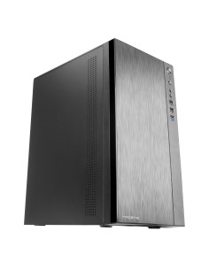 Tacens Anima ACX, Caja Mini Torre Micro ATX, Frontal Aluminio Pulido, Ventilador 12cm, USB 3.0, Negro