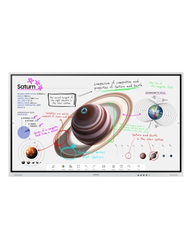 Samsung WM85B pizarra blanca interactiva 2,16 m (85") 3840 x 2160 Pixeles Pantalla táctil Gris, Blanco