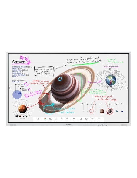 Samsung WM85B pizarra blanca interactiva 2,16 m (85") 3840 x 2160 Pixeles Pantalla táctil Gris, Blanco