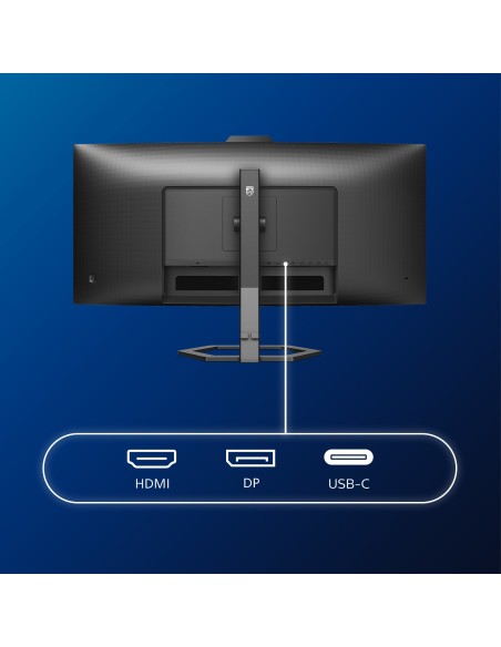 Philips 5000 series 34E1C5600HE 00 pantalla para PC 86,4 cm (34") 3440 x 1440 Pixeles 4K Ultra HD LED Negro