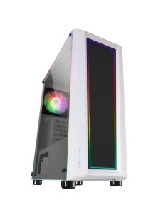 Mars Gaming MC-ART Blanco, Caja PC Gaming ATX, Doble Cristal Templado Dibujable, ARGB 12 Modos, Ventilador 12 cm