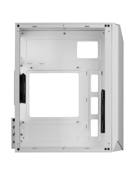 Mars Gaming MC-S1, Caja PC Compacta Gaming Micro-ATX, Iluminación ARGB 12 Modos, Ventilador FRGB, Ventana Lateral Completa RGB,