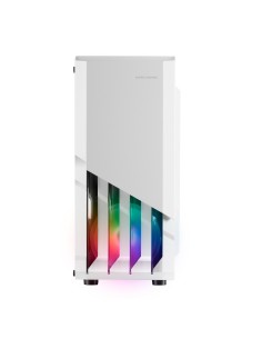 Mars Gaming MC-X2, Caja PC Gaming ATX, Frontal Acero FRGB, 2 Ventiladores 12cm FRGB, Ventana Lateral Completa, Blanco 2
