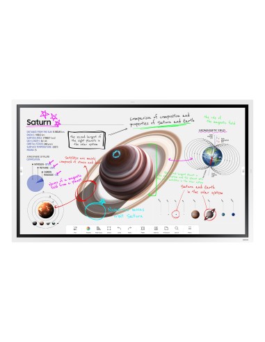Samsung WM55B pizarra blanca interactiva 139,7 cm (55") 3840 x 2160 Pixeles Pantalla táctil Gris, Blanco