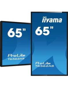 iiyama T6562AS-B1 pantalla de señalización Diseño de quiosco 163,8 cm (64.5") LED 500 cd   m² 4K Ultra HD Negro Pantalla táctil