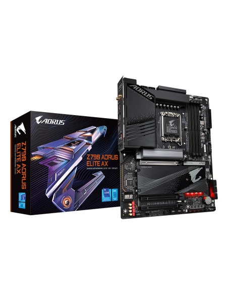 GIGABYTE Z790 AORUS ELITE AX Placa base - Soporta CPUs Intel Core de 14ª generación, 16*+2+1 fases de VRM digital, hasta
