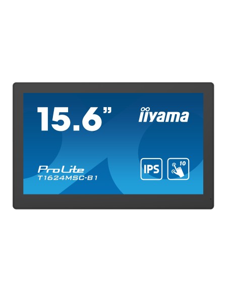iiyama T1624MSC-B1 pantalla para PC 39,6 cm (15.6") 1920 x 1080 Pixeles Full HD LED Pantalla táctil Negro