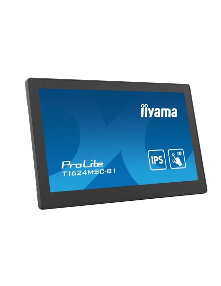iiyama T1624MSC-B1 pantalla para PC 39,6 cm (15.6") 1920 x 1080 Pixeles Full HD LED Pantalla táctil Negro