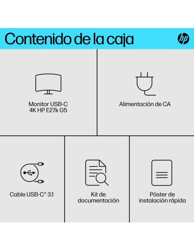 HP E-Series Monitor USB-C 4K E27k G5