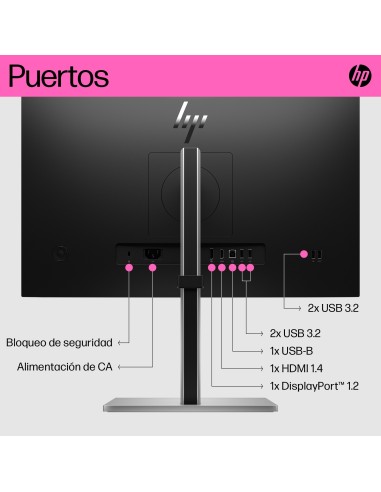 HP Monitor FHD E24t G5 con pantalla táctil