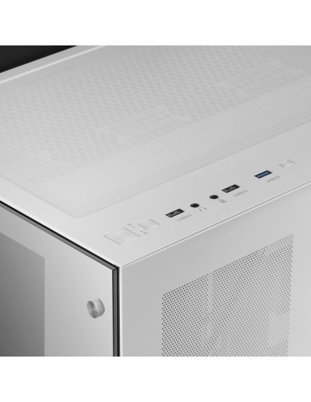 Mars Gaming Torre Gaming Custom XXL E-ATX, Ventana Cristal Templado Lateral y Frontal, Estructura Modular Doble Cámara, MCV3,