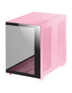 Mars Gaming MCV4 Rosa, Torre Gaming Custom XXL E-ATX, Ventana Cristal Templado Lateral y Frontal Sin Marco, Estructura Modular
