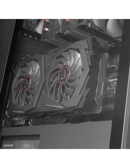 Mars Gaming MC-PRO2, Torre Profesional E-ATX, Sistema CPU Freezer, 5 Ventiladores Ultra-silenciosos y Frontal Metal-Mesh, Color