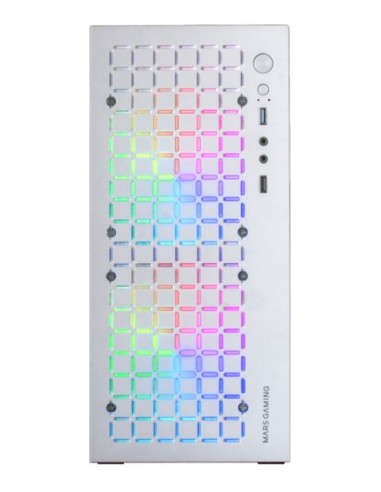 Mars Gaming MC-CORE, Caja Gaming Compacta MicroATX, Diseño Frontal Metal-Mesh, Ventana Lateral Completa, 2x Ventiladores FRGB