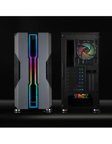 TooQ Caja Semitorre Gaming TQGCC103-B “NIGHTCITY” Negra