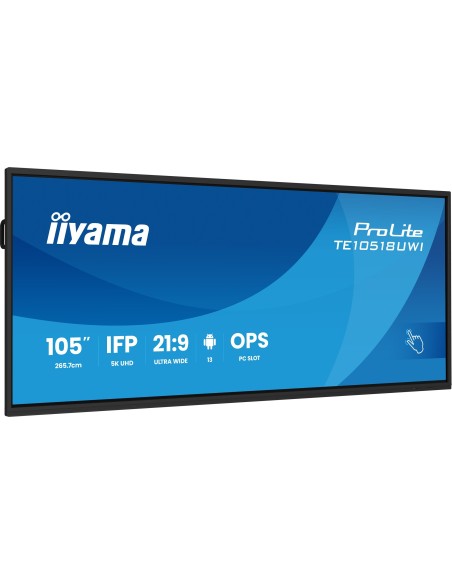 iiyama TE10518UWI-B1AG pantalla de señalización Diseño de quiosco 2,66 m (104.6") LED Wifi 450 cd   m² 5K Ultra HD Negro