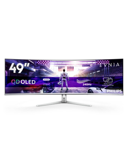 Philips Evnia 8000 49M2C8900 00 pantalla para PC 124,2 cm (48.9") 5120 x 1440 Pixeles Dual QHD QD-OLED Blanco