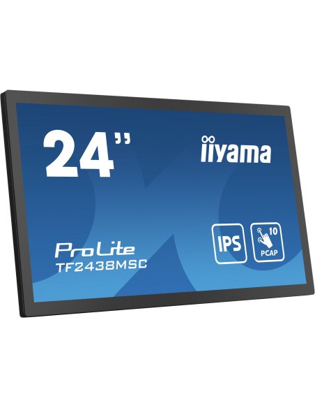 iiyama TF2438MSC-B1 pantalla para PC 60,5 cm (23.8") 1920 x 1080 Pixeles Full HD LED Pantalla táctil Negro