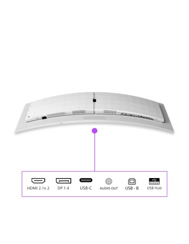 Philips Evnia 8000 49M2C8900 00 pantalla para PC 124,2 cm (48.9") 5120 x 1440 Pixeles Dual QHD QD-OLED Blanco