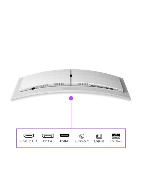 Philips Evnia 8000 49M2C8900 00 pantalla para PC 124,2 cm (48.9") 5120 x 1440 Pixeles Dual QHD QD-OLED Blanco