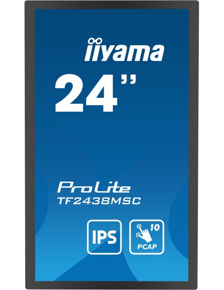 iiyama TF2438MSC-B1 pantalla para PC 60,5 cm (23.8") 1920 x 1080 Pixeles Full HD LED Pantalla táctil Negro
