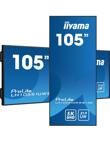 iiyama LH10551UWS-B1AG pantalla de señalización Pantalla plana para señalización digital 2,66 m (104.7") LED 500 cd   m²