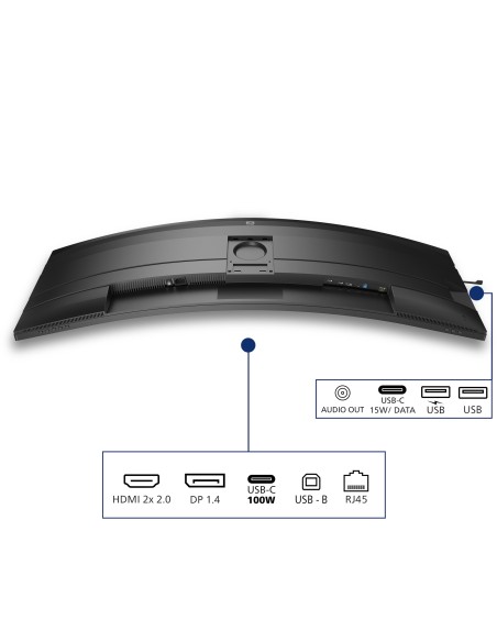 Philips 5000 series 49B2U5900CH 00 pantalla para PC 124 cm (48.8") 5120 x 1440 Pixeles Dual QHD LCD Negro