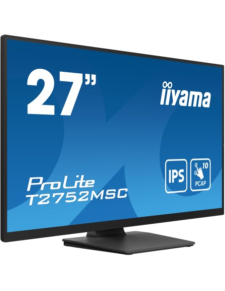 iiyama ProLite T2752MSC-B1 pantalla para PC 68,6 cm (27") 1920 x 1080 Pixeles Full HD LED Pantalla táctil Negro