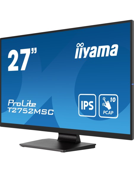 iiyama ProLite T2752MSC-B1 pantalla para PC 68,6 cm (27") 1920 x 1080 Pixeles Full HD LED Pantalla táctil Negro