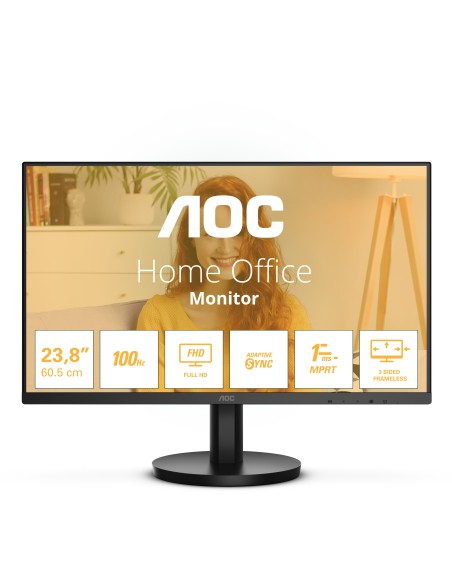 AOC 24B3HMA2 pantalla para PC 60,5 cm (23.8") 1920 x 1080 Pixeles Full HD LED Negro
